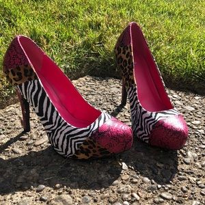 Animal print heels